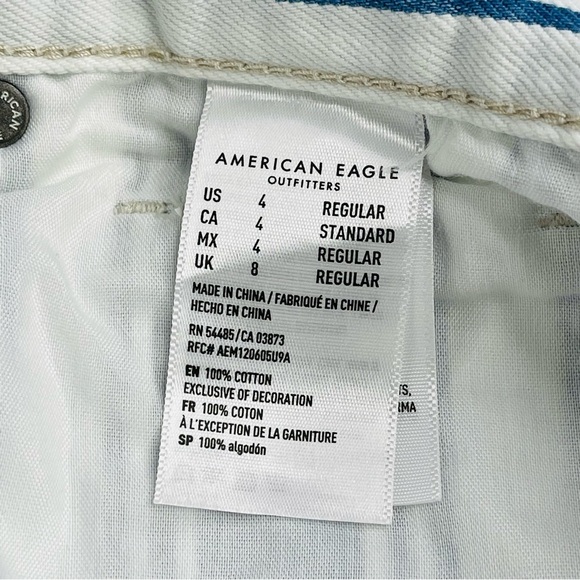 American Eagle Mom Jean stripe high rise New women's size 4 - Picture 6 of 12